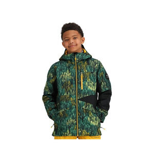 Obermeyer Teen Boys Ski Jacket Gage Insulated Zip Green Small 8 Tree Hooded